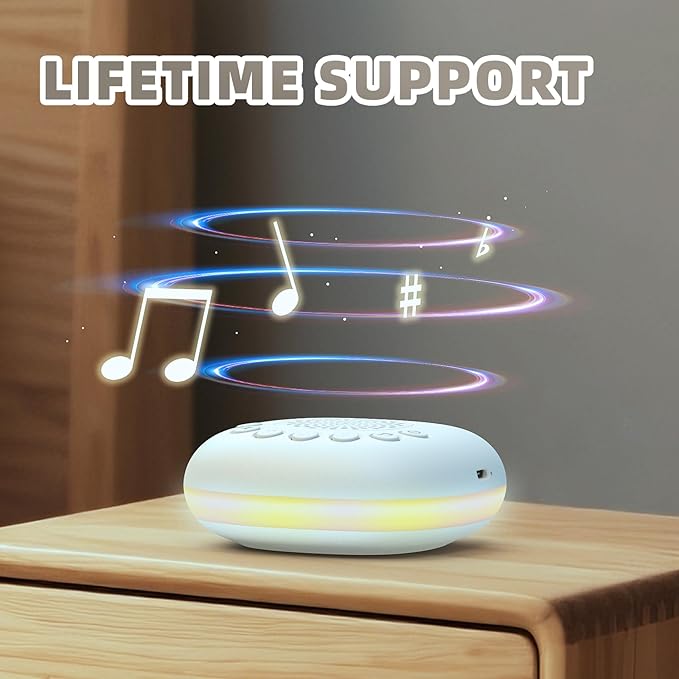 Portable White Noise Machine for Baby Adults, Rechargeable Brown/Pink Noise Sound Machine for Sleeping, 20 Soothing Sounds with Night Light for Travel, Nursery, Office Privacy & Noise Canceling