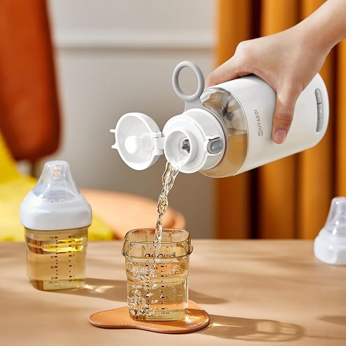 Portable Water and Milk Warmer, HIYAKOI Bottle Warmer On The Go Fast Heating for Baby Formula Breastmilk, 6 Hour Keep Warm, 9oz