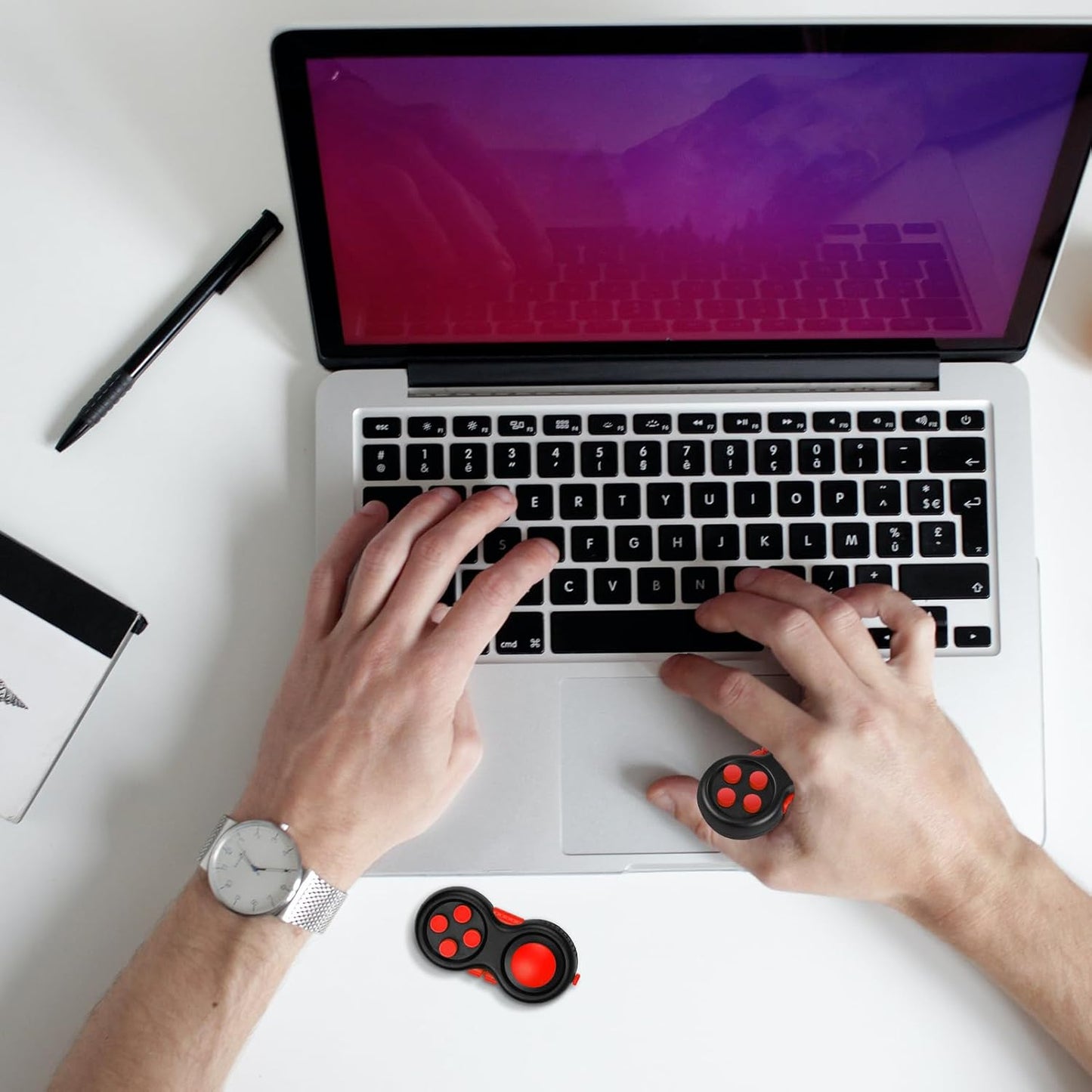 WTYCD Original Fidget Toy Game, Rubberized Classical Controller Fidget Concentration Toy with 8-Fidget Functions and Lanyard - Excellent for Relieving Stress and Anxiety…