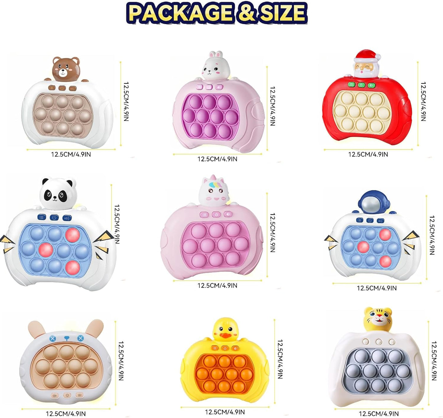 Fast Push Game,Push Game Fidget Toys,Handheld Game Console for Kids,4 Modes Games,That Exercises Reaction Ability and Improves Concentration | Gift Ideas for Kids (Xmas)