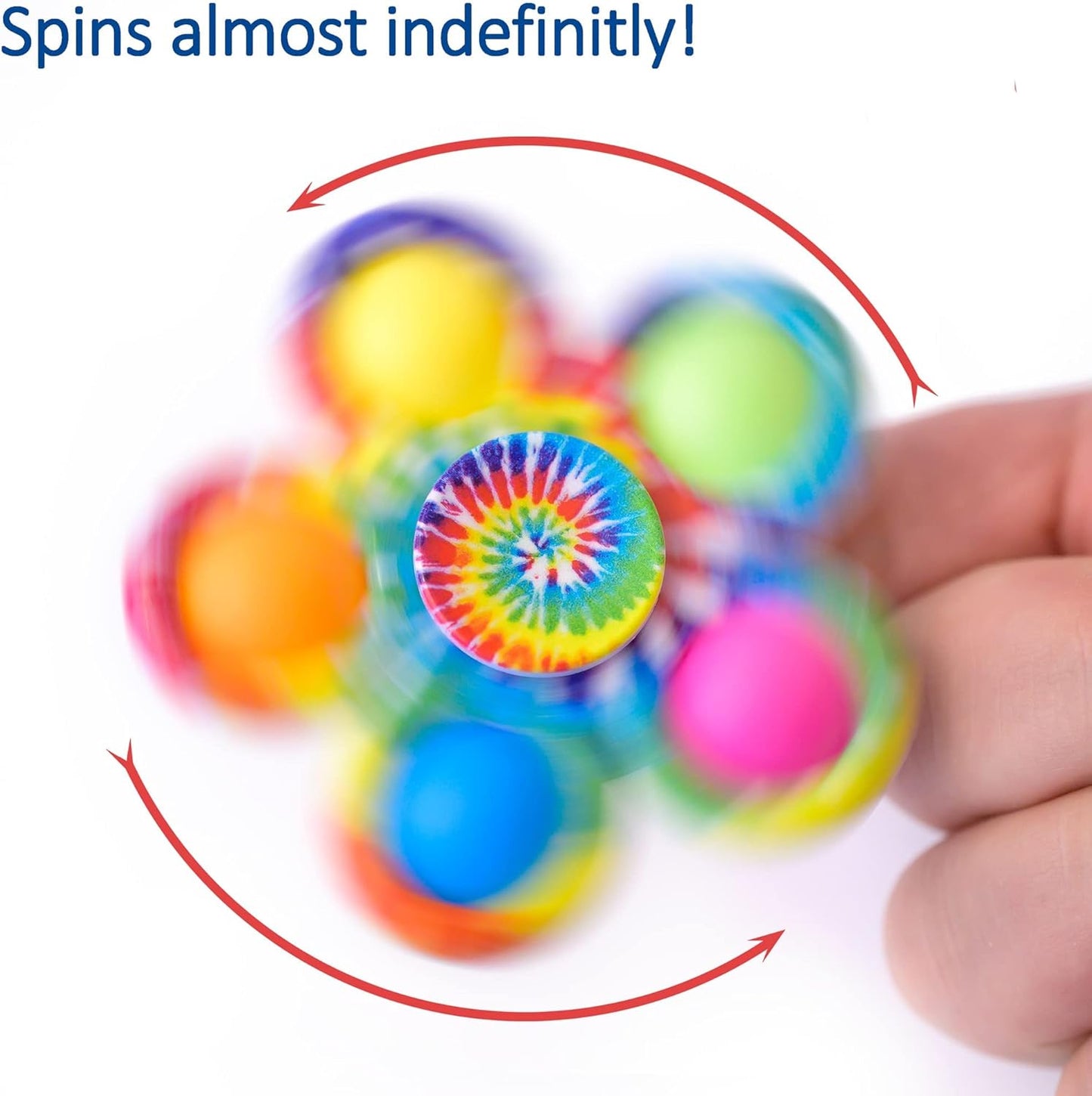 Nutty Toys Fidget Spinner Dimple Popper Sensory Toy - Top Stress & Anxiety Relief Gifts 2024 Unique Christmas Stocking Stuffers Idea for Toddler Kids & Adults Best Teen Girl Teenage Boys Tween Present