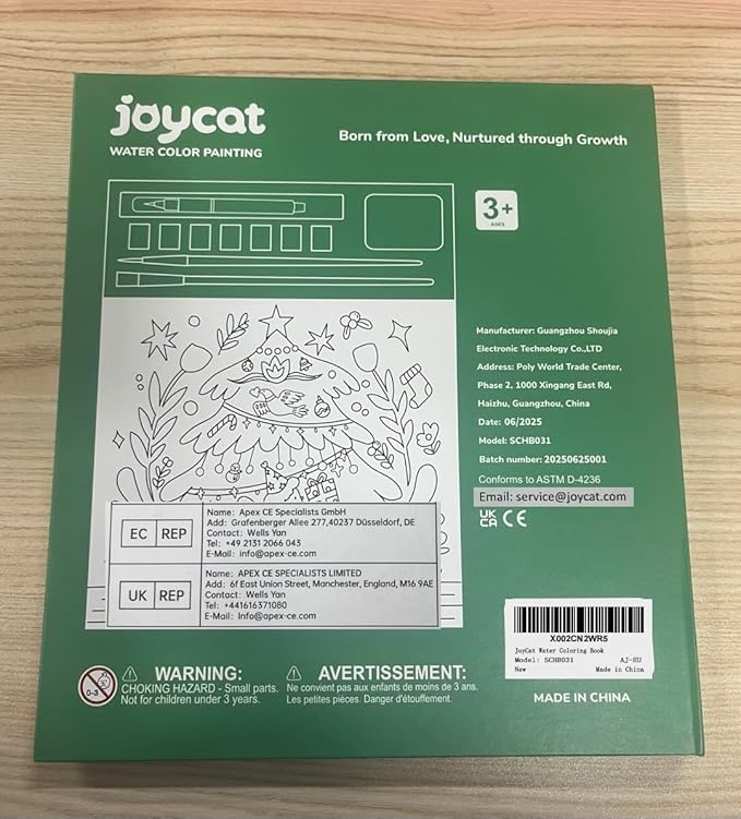 JoyCat Paint with Water Coloring Books for Toddlers, Watercolor Painting Sets for Kids Ages 3-5 4-8, Arts and Crafts Drawing Activities Toy Birthday Gift for Boys Girls (Christmas)