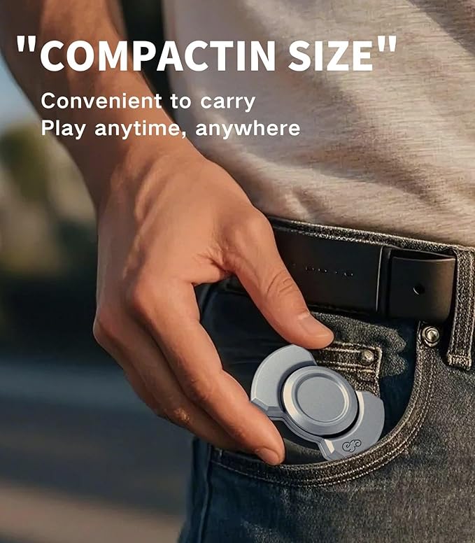 3-in-1 Alloy Fidget Toys Adults - Fidget Spinner,Clicker,Slider Modes,Ultra-Silent,High-Speed Rotation,3-Minute Spin Time,Compact Stress Relief Toy for Adult(Silver)