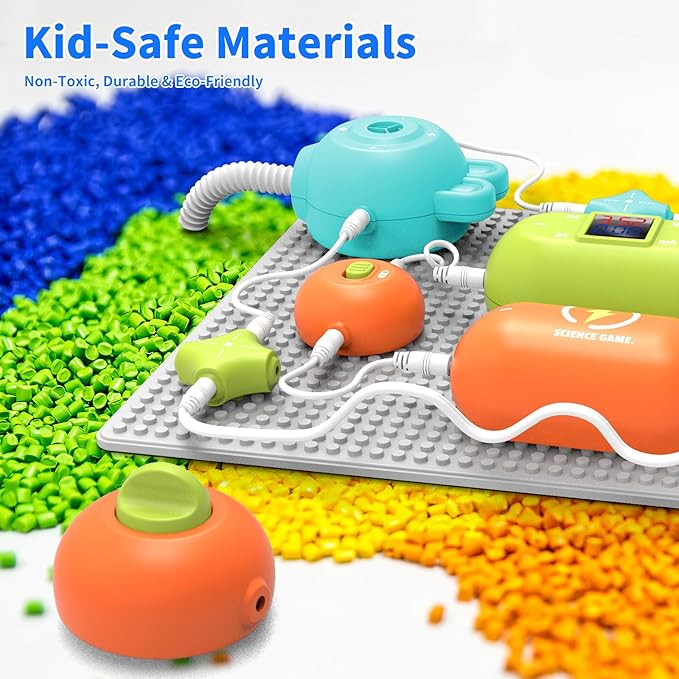 STEM Science Kit for Kids Ages 3-12,31 Electronic Parts, 300+ Fun Projects, No Soldering, 18-Page Guide, DIY Electronics Exploration Toy, Gifts for Boys & Girls