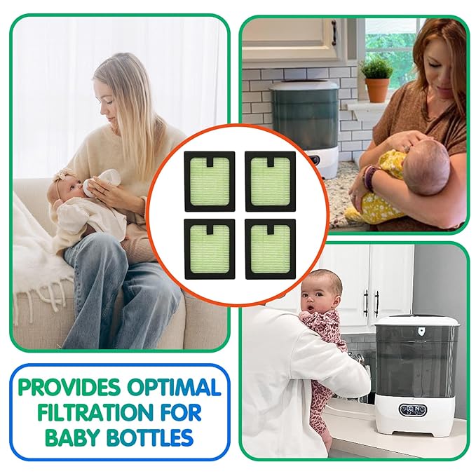 4Pack HEPA Filter Replacement for Baby Brezza Bottle Dryer Advanced