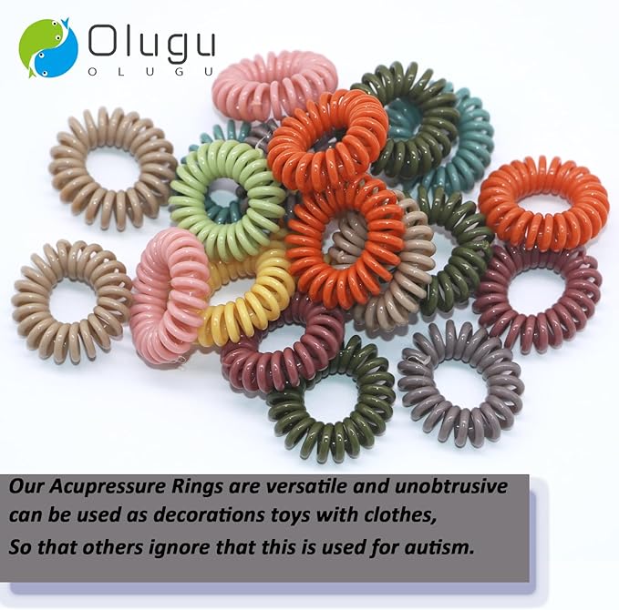 Fidget Toys Sensory Rings for Kid, 20 Pack Finger Sensory Toys for Kids with Autism-Stress Relief Rings, Quiet Classroom Fidget Rings for Kids 8-12 Relieve Anxiety