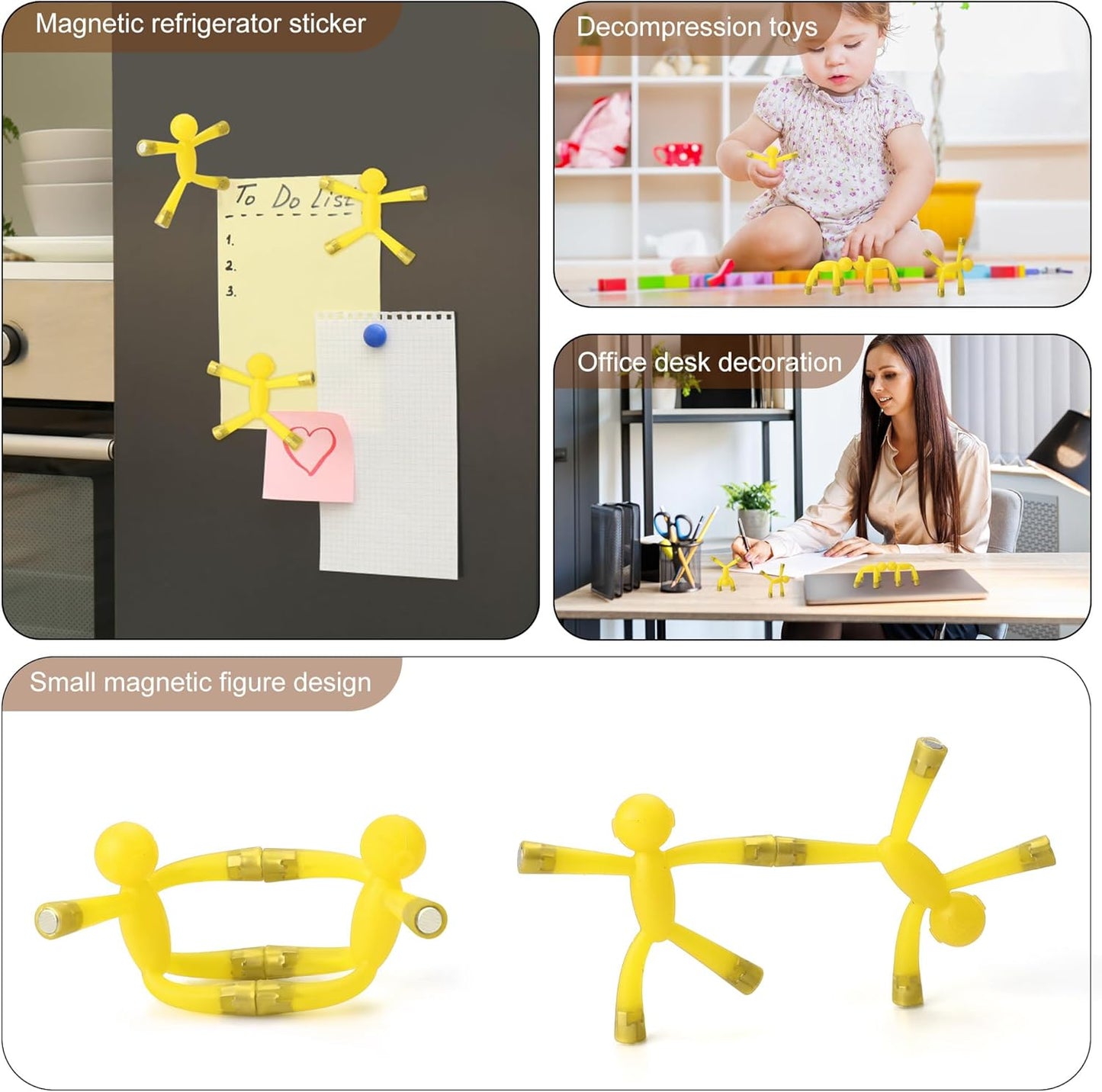 Fidget Toys for Kids 8-12, Easter Egg Fillers, Desk Fidgets for Adults, Prize Box Toys for Kids Classroom, Goodie Bag Stuffers (Yellow)