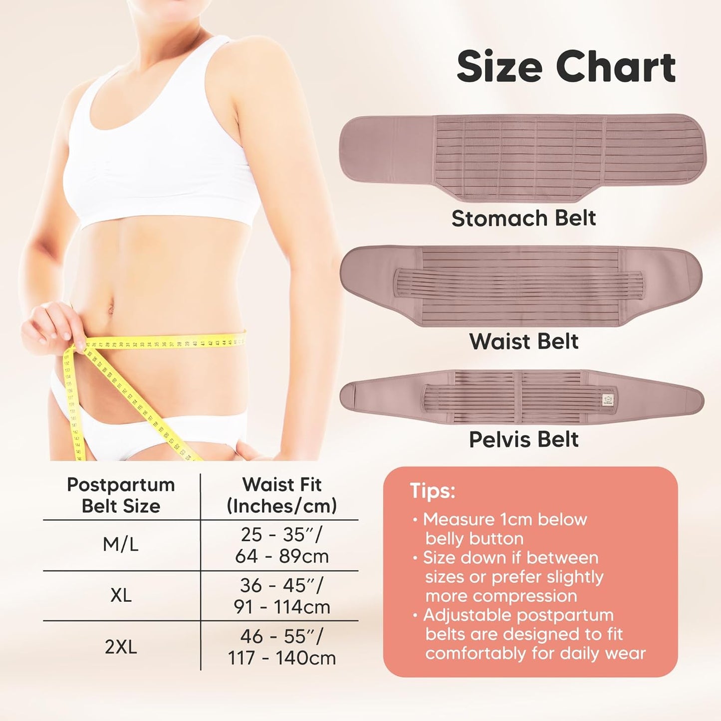 3 in 1 Postpartum Belly Support Recovery Wrap – Postpartum Belly Band, After Birth Brace, Slimming Girdles, Body Shaper Waist Shapewear, Post Surgery Pregnancy Belly Support Band (Dusty Plum, 2XL)