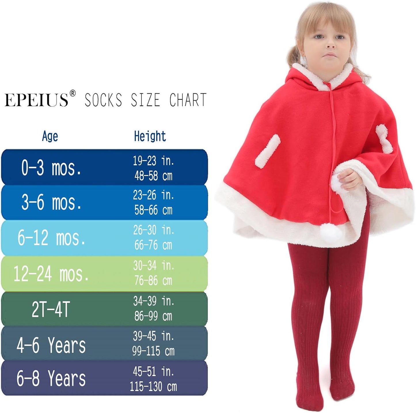 EPEIUS Baby Girl Tights Thick Cable Knit Leggings Stockings Cotton Pantyhose for Newborn Infant Toddler 3/4/5/6 Pack
