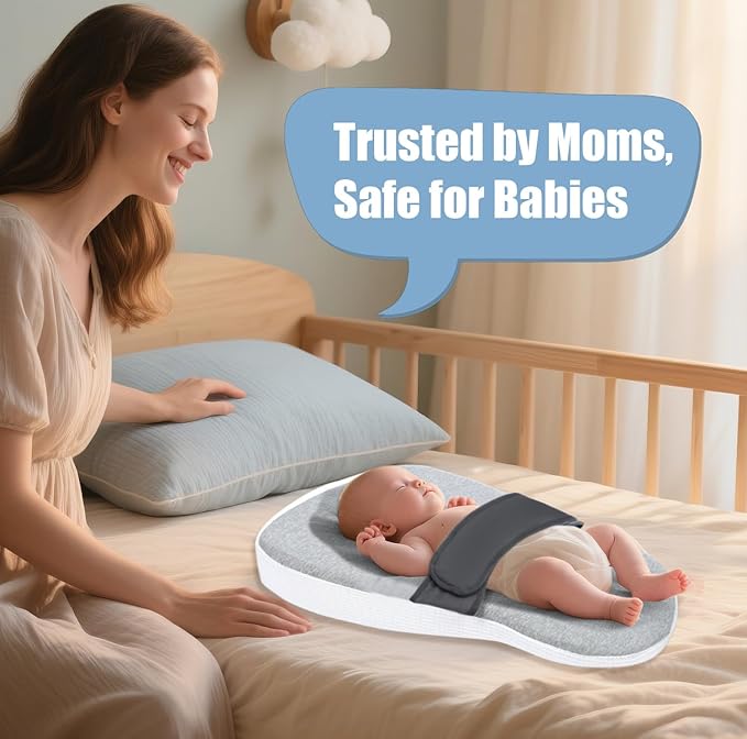 Baby Reflux Pillow for Infant Support Cushion,Pillow for Sleeping/Feeding, Soft Cotton Cover, Bedroom, Stroller, Detachable