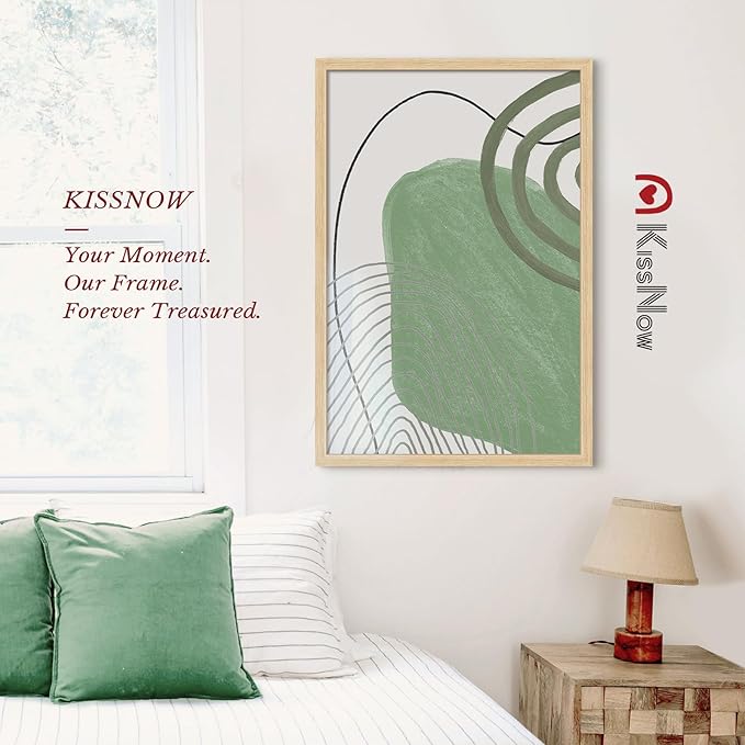 24x36 Poster Frame 2 Pack, Natural Oak Wood, Wall Gallery Picture Frame