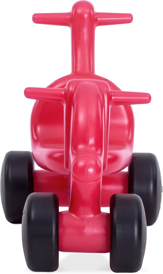 Careplay 2-in-1 Puppy Push & Ride-on Toy, Indoor & Outdoor Use, Low Profile Seat, Recommended for Children up to 50lbs, Durable Construction, Made in The USA (Red)
