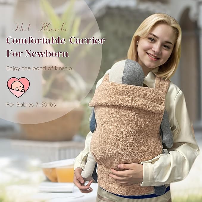 Ergonomic Baby Carrier | Soft and Durable Fabric for Lasting Comfort | Adjustable Backpack Design for 7-35 lbs | Adorable Teddy Pattern