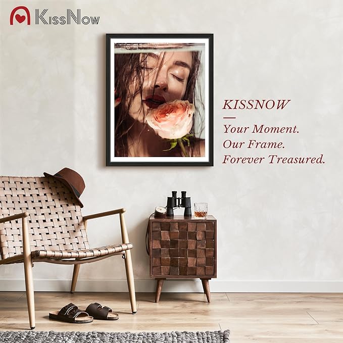 24x30 Poster Frame 2 Pack, Black Solid Wood, Wall Gallery Picture Frame