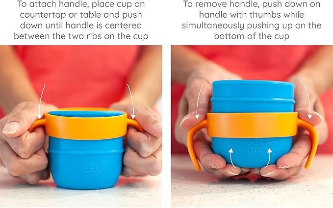 Easy Learn Drink and Snack Set – Baby + Toddler Silicone Learning Cup & Snack Set, Training Cup for Straw and Open Cup Independence – Dishwasher Safe (Watermelon)