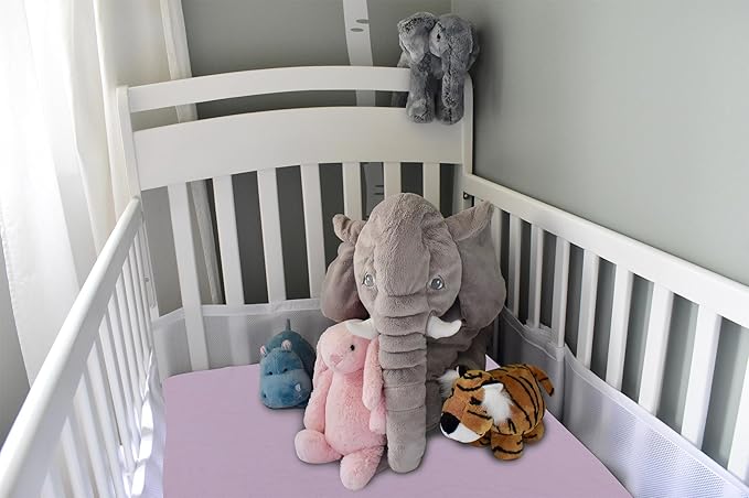 Bublo Baby 100% Organic Cotton 3 Pack and Play Sheets Fitted 38x24 – Soft Breathable Mini Crib Mattress Sheets for Baby, Portable Crib Sheets for Playpen or Travel Crib