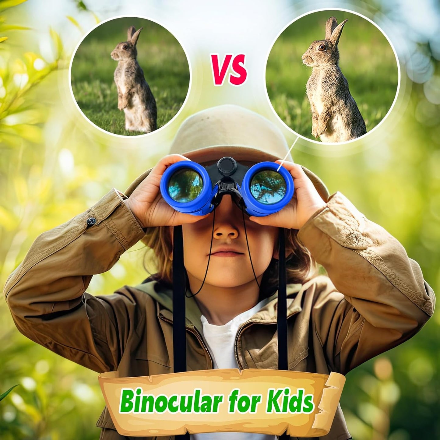 Binoculars for Kids, Kids Binoculars for Ages 3-12 Boys Girls, Outdoor Gifts Toys for Kids- Perfect for Bird Watching, Camping, and Outdoor Exploration