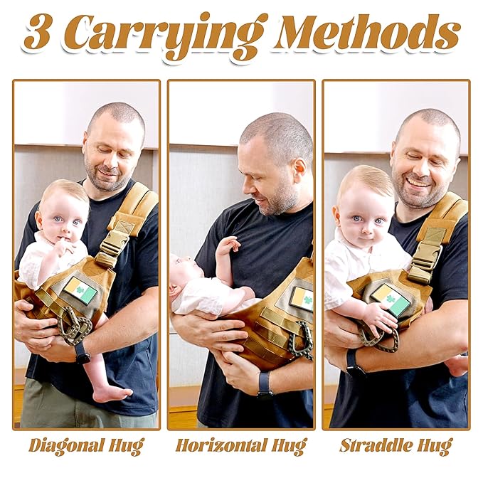 Baby Sling Carrier, Adjustable Non-Ship Hip Seat Toddler Carriers with Carabiners for 3-48 Months 10-30Ibs Infants Boys Girls (Yellow)