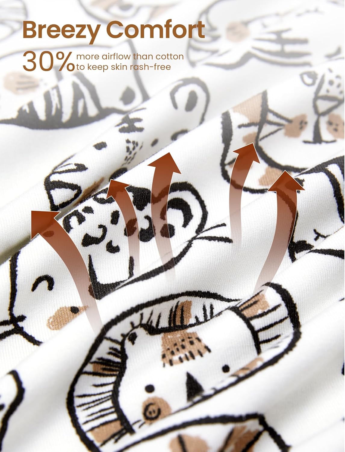 PATPAT Bamboo Viscose Pajama Set for Toddlers with Improved Tensile Strength, Snug Fit Pjs Sleeper for Baby Boys Girls Kids