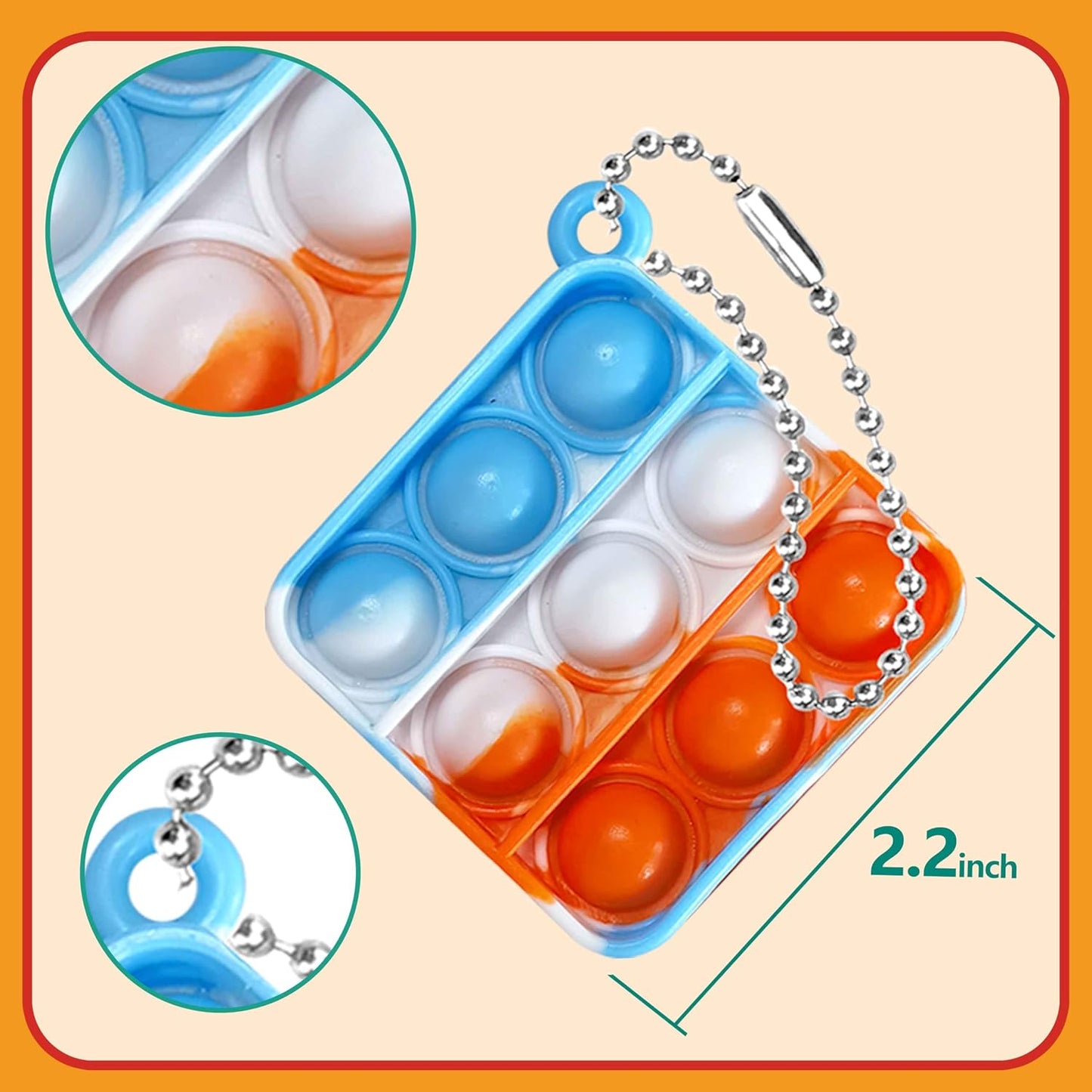 200 Pcs Mini Pop Bubble Fidget Toys for Party Favors, Pop Toy Bulk for Party Favor, Classroom Student Prizes Christmas Easter Basket Goodie Bag Stuffers Valentine for Kids