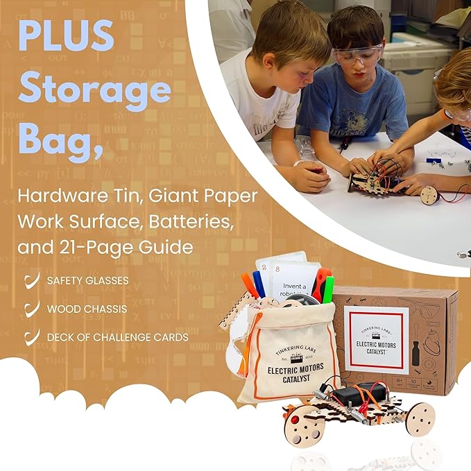 Robotics Engineering Kit | Designed by Scientists | 50 Plus Parts | 10 Plus STEM Projects for Kids 8 to 12 | Learn Electronics, Science | Grow Creativity, Grit | DIY Inventor Toy Gift