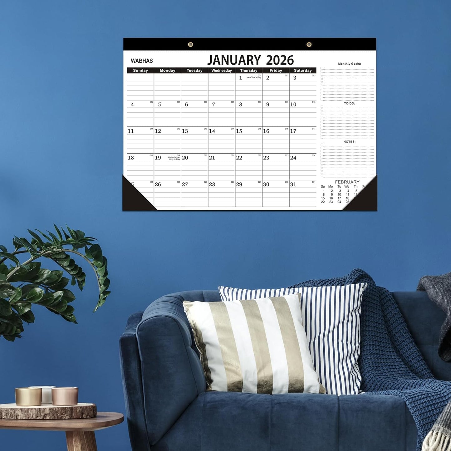 Desk Calendar 2026,October 2025 to March 2027, Desk Calendar 2025-2026 with to-do list,Calendar 2026-18 Months,2026 Calendar 17" x 12" for Home or Office.