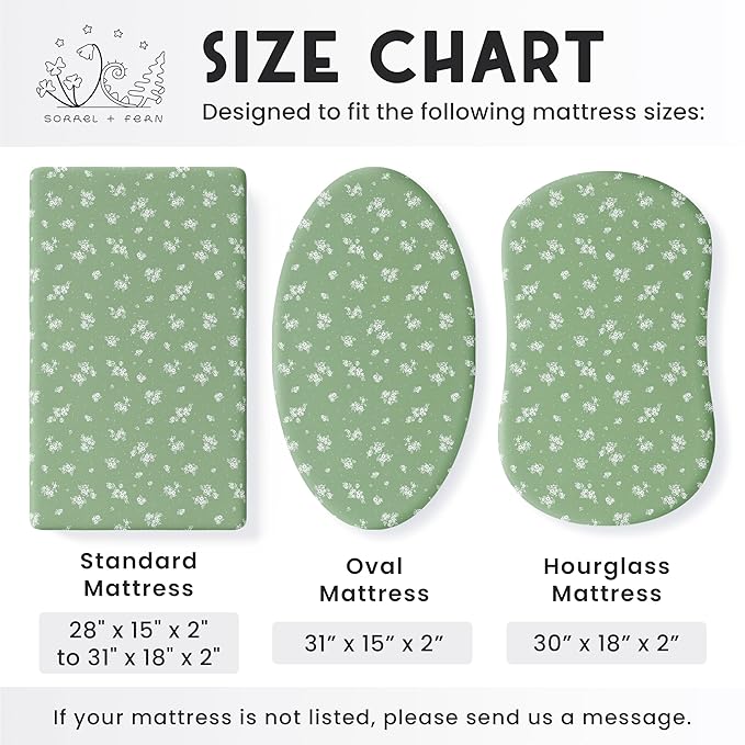 Baby Bassinet Sheets Girl (Butterfly Garden) 2-Pack - Fitted Bedside Bassinet Sheets - Buttery Soft Cotton Blend for Standard Mattress Pad - Compatible with Halo BassiNest