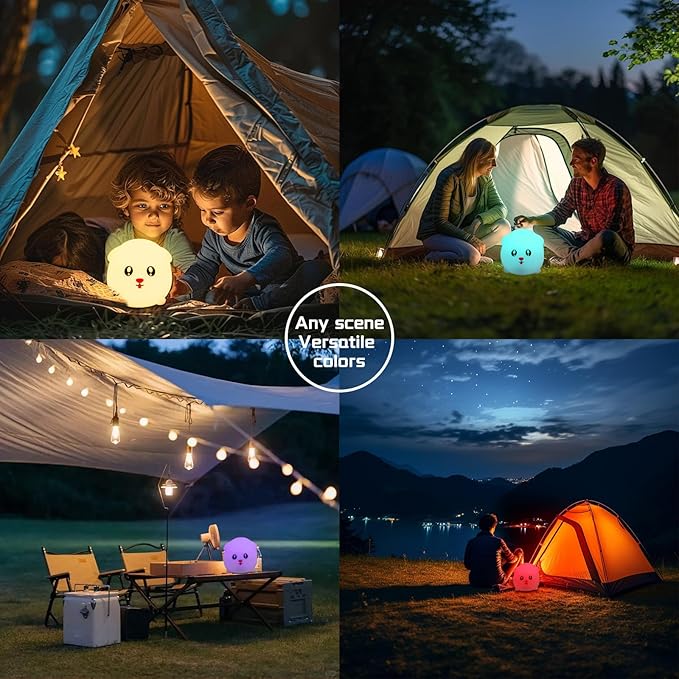 Ambient Lighting for Indoor/Outdoor, Camping Lantern Rechargeable, 7 Colour Portable Lamp for Home Party, Top Control