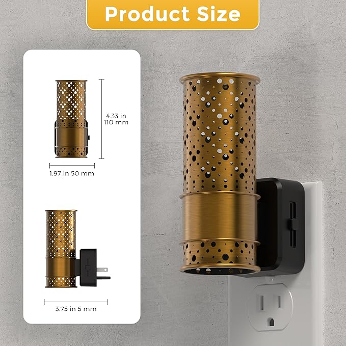 L LOHAS LED Night Light, 2 Pack Dimmable Night Lights Plug into Wall, Vintage Nightlight with Light Sensor, Soft White, 0-100LM Plug in Aesthetic Night Light for Adults Bathroom Hallway Gift