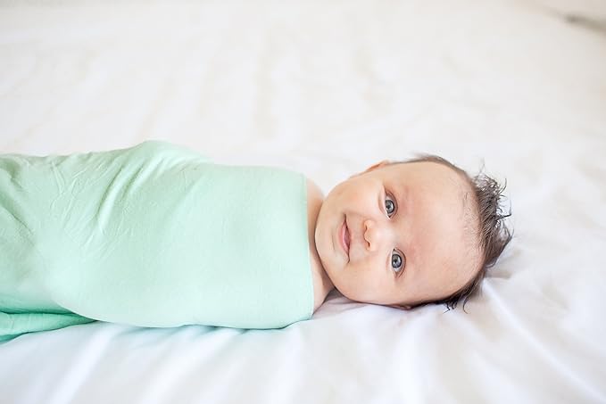 Copper Pearl Baby Swaddle Blanket - Premium Knit Baby Blanket, Large Soft Stretchy Receiving Blankets for Baby Boy and Girl, Swaddles for Newborn, Infant, and Toddler (Bay)