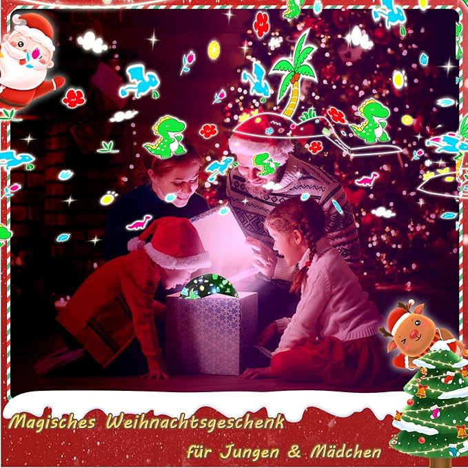 Dinosaur Toys for 3-10 Year old Boys,7-in-1 Kids Night Light Projector with 3 Films 93 Effects, Remote, Timer, 360° Rotation, Birthday Christmas Xmas Gifts Stocking Stuffers for Kids Age 3 4 5 6