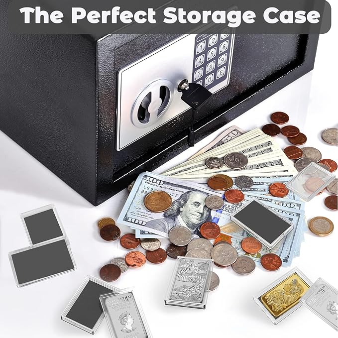 Silver Bar Case 1 Oz Silver Bar Storage Box 40 Count Clear Acrylic Storage Container Modern Style