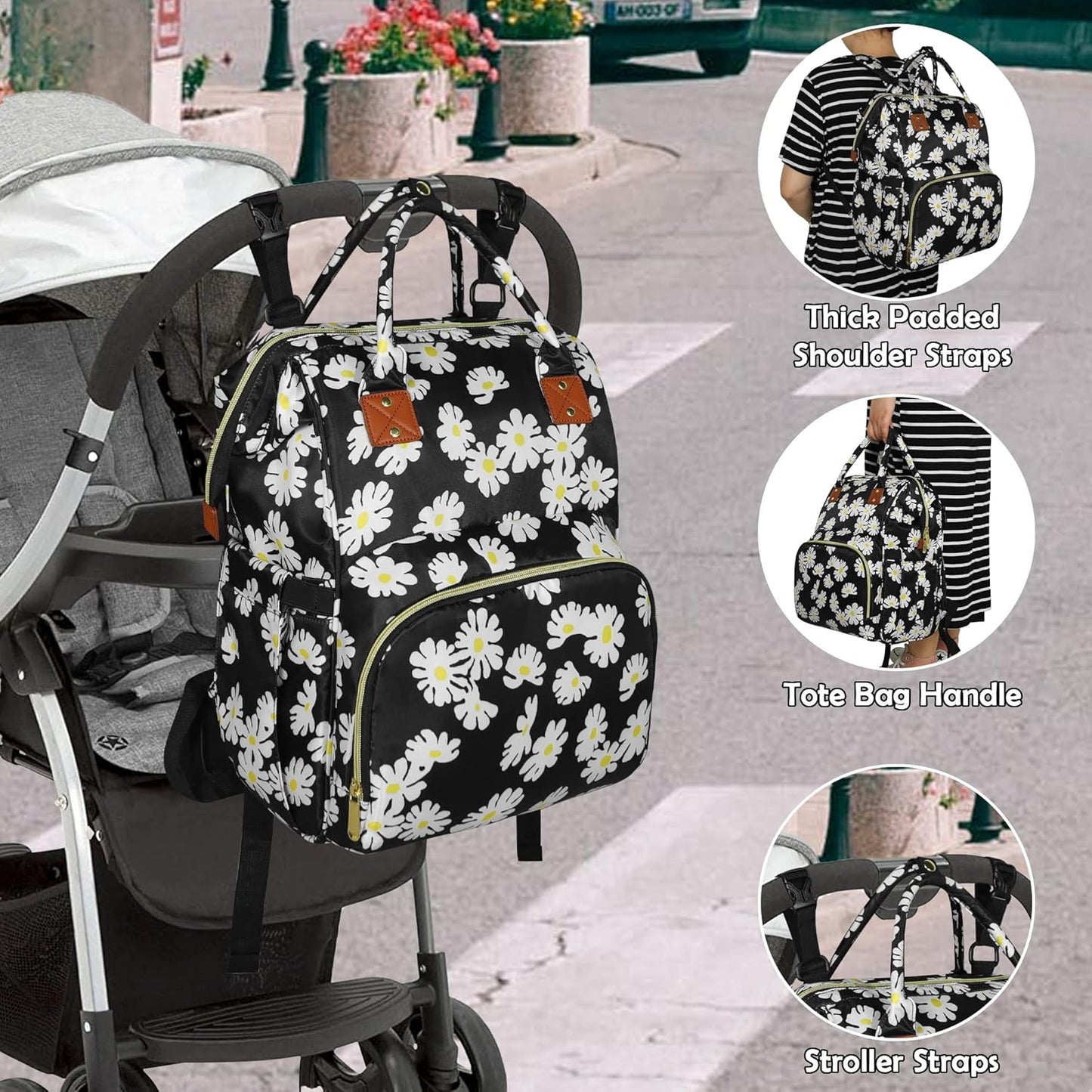 Femuar Diaper Bag Backpack Multifunction Maternity Diaper Bag for Baby Girls & Boys Large Capacity Travel Nappy Bags