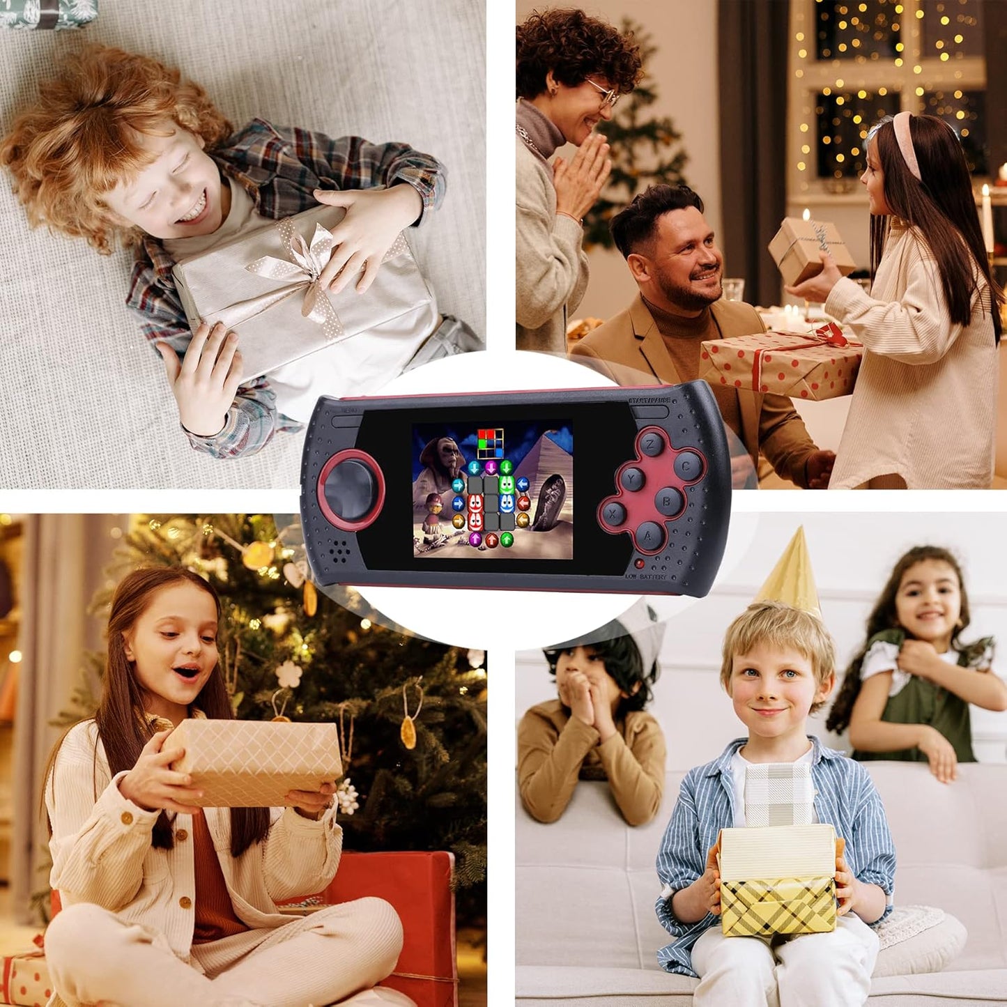 16 Bit Handheld Game for Kids Built-in 230 HD Classic Retro Video Games USB Rechargeable 3.0 Inch Childrens Travel Electronics Toys Portable Gaming Player System Gift for Boys Girls Ages 4-8-12