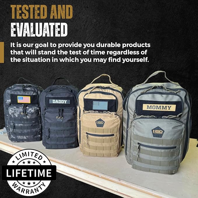 HighSpeedDaddy - Baby Diaper Backpack, Military-Grade, Waterproof, Compact Baby Travel Bag with Diaper Changing Mat