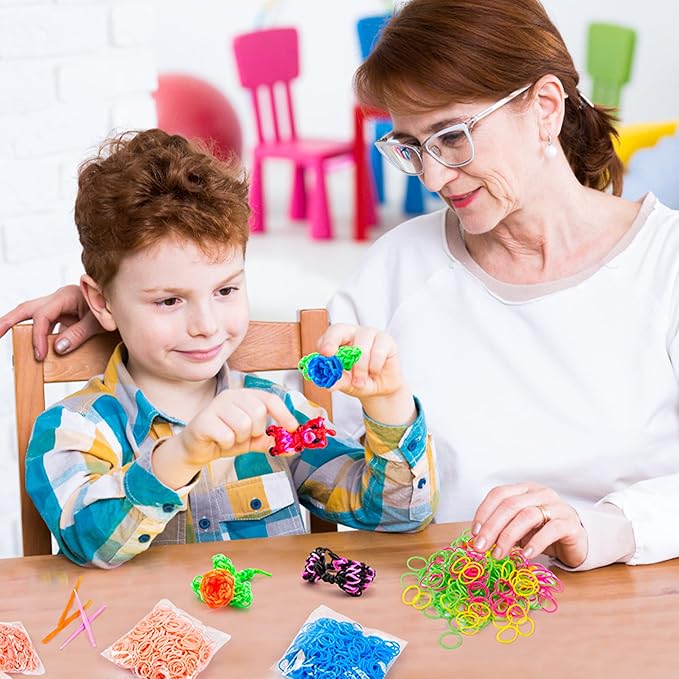 12730+ Loom Rubber Bands Refill Kit in 26 Color with 500 Clips,6 Hooks, Premium Bracelet Making Kit for Weaving DIY Crafting Gift