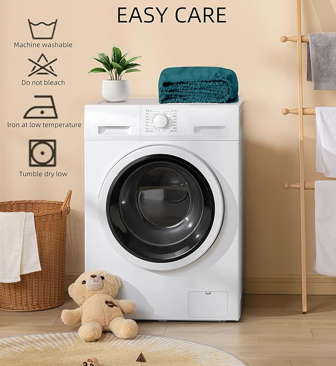 HBHLFZ Crib Sheets for Boys, Girls, 28x52 Inch Fitted Crib Sheet - 8 Inch Deep Pocketed Fixed Sheet - Soft and Comfortable Microfibre - Fits Standard cot and Toddler mattresses, Blue Green