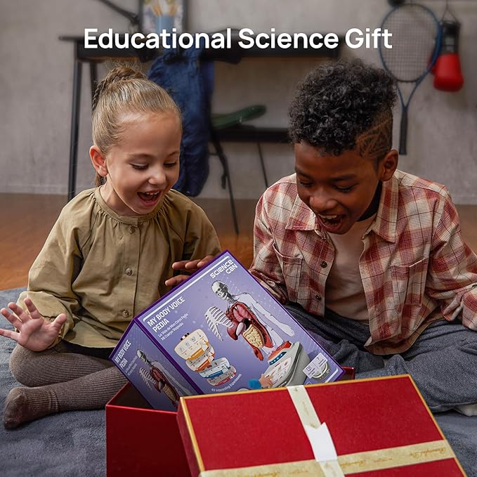 Science Can Human Body Model for Kids, Interactive Human Anatomy Talking Model - 11 Inch Realistic Anatomical Assembly Kit, 15PCS Removable Parts & Guide, Educational STEM Toys Gifts for Kids Aged 6+