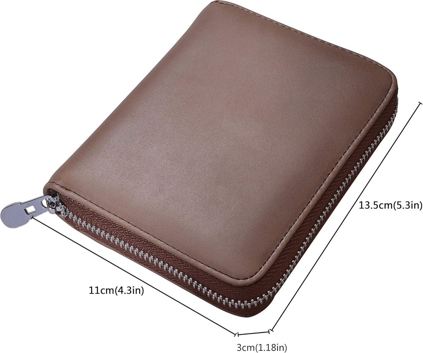 Easyoulife Genuine Leather Credit Card Holder Case RFID Travel Passport Wallet
