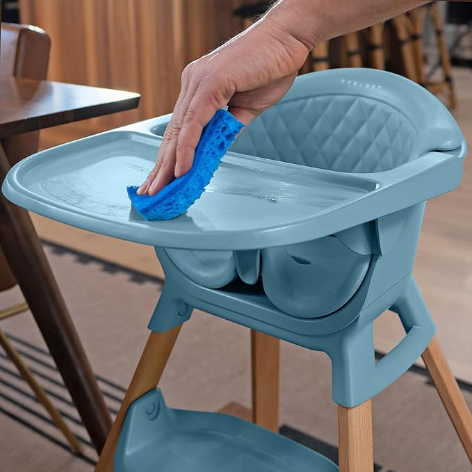 Sustainably-Made 3 in 1 High Chair, Made with 100% Recycled, Regenerative and Recyclable Materials, Easily Converts to a Booster Chair. Buyback Guarantee with Cashback Rebate.