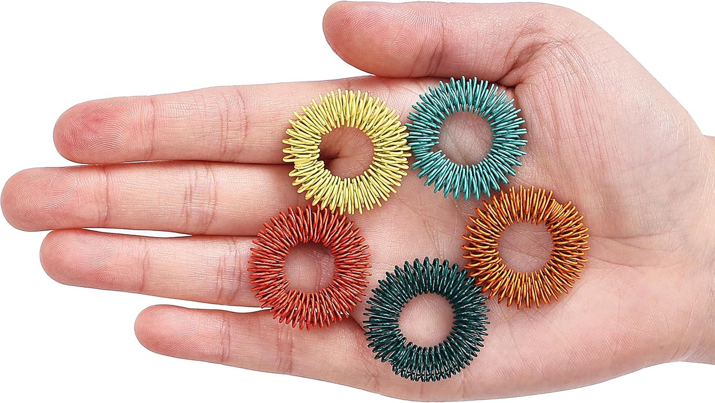Mr. Pen- Spiky Sensory Rings, 10 Pack, Colorful Stress Relief Fidget Sensory Toys, Fidget Rings, Fidget Ring for Anxiety, Stress Relief Rings, Massager for Fidget ADHD Autism, Sensory Ring