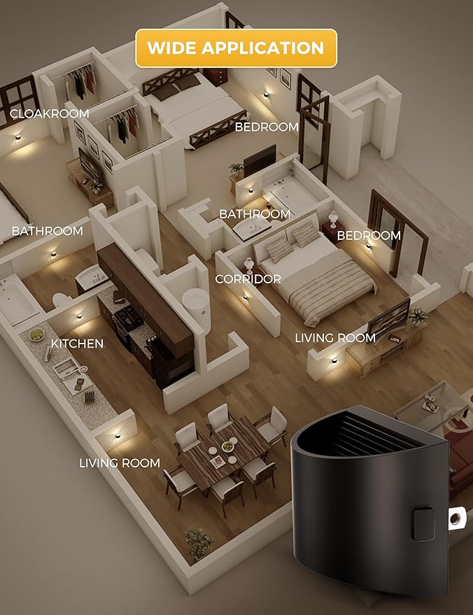 L LOHAS LED Night Lights Plug into Wall 2 Pack, Dusk to Dawn Sensor Nightlight, Brightness Adjustable, 3000K Soft White