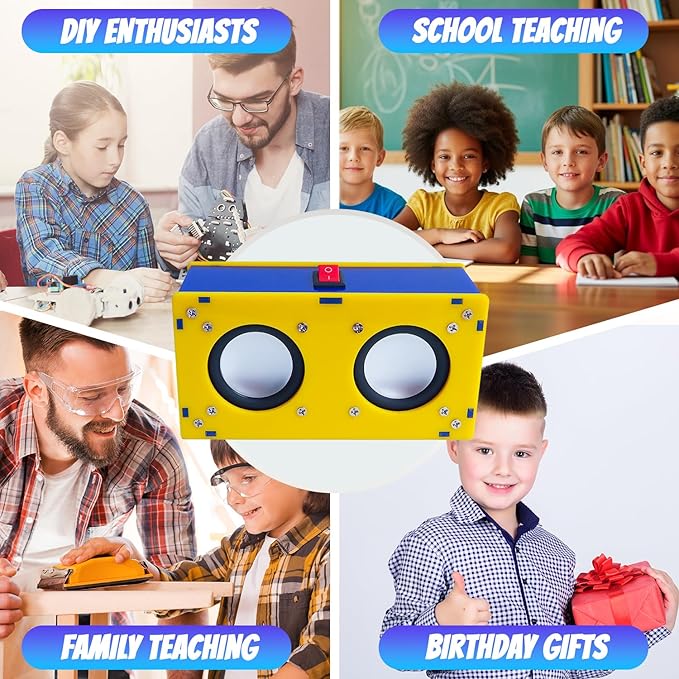 DIY Bluetooth Speaker Kit Build-Your-Own Bluetooth Speaker Kit - Solder-Free STEM Project with Bass Boost, Fun Electronics Learning DIY Gift for Teen Girls and Boys & Adults