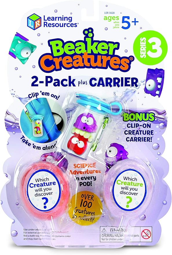 Learning ResourcesBeaker Creatures Series 3, 2-Pack with Bonus CaraBeaker, Homeschool, STEM, Ages 5+