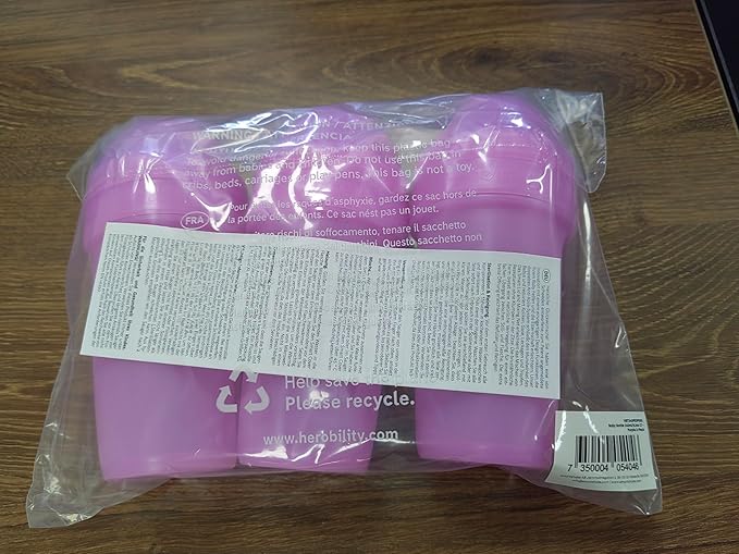 Herobility Double Anti-Colic Baby Bottles – 8.5 fl oz/240ml – 3-Pack – Purple