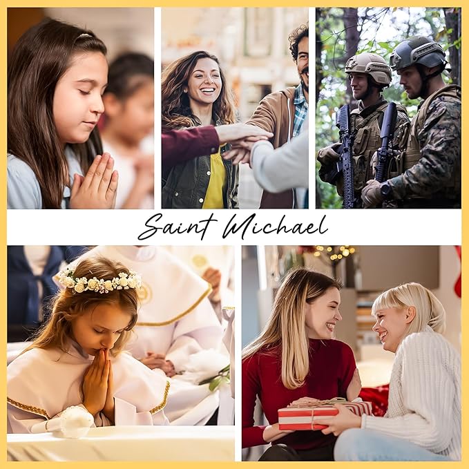 20 PCS St. Michael The Archangel Challenge Coins - Guardian Angel Coins, Saint Michael Coin for Kids, Prayer Coin with Pray for Us Inscription, San Miguel Arcangel Protection Tokens