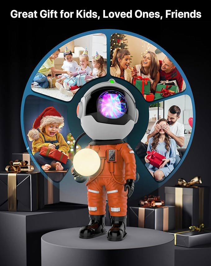 Rossetta Galaxy Projector, Star Projector for Bedroom, Astronaut Projector Night Light with Timer and Remote, Kids Adults Room Decor Aesthetic, Gifts for Christmas, Birthdays