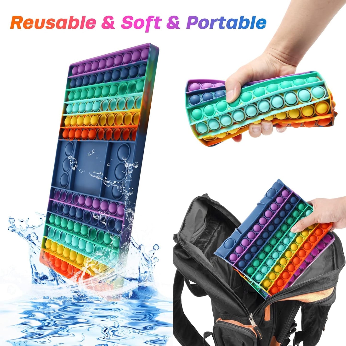 Pop Games Fidget Toy, Pop Board Math Games for Kids Family Games Multiplication Game, Autism Toys for Autistic Children, Birthday Gifts Stress Relief Toys for Kids Girls Boys (2pcs)