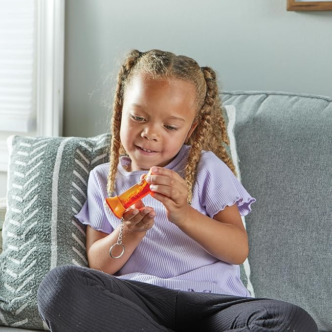 hand2mind Soothing Swirlers Sensory Tubes, Mini Fidget Keychains, Anxiety Relief Items, Calming Toys for Kids, Calm Down Corner Supplies, Quiet Fidgets for Classroom, Toddler Car Toys for Travel