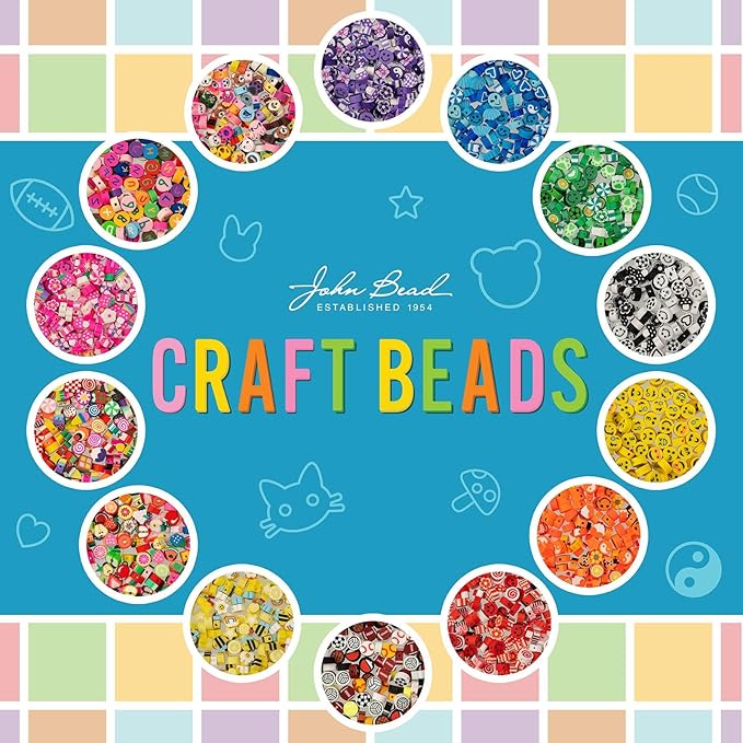 120pcs John Bead 9mm Assorted Green Polymer Clay Craft Beads for Jewelry Bracelet Making